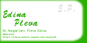 edina pleva business card